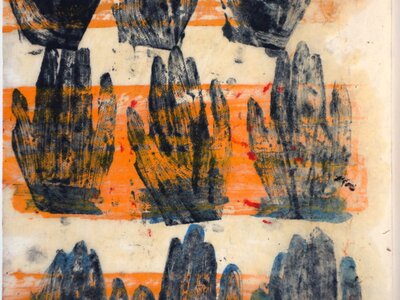 Ohne Titel (Hände und Streifen) | © Galerie Dr. Markus Döbele
