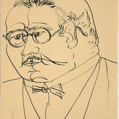 Mann mit Fliege und Brille | © Galerie Dr. Markus Döbele
