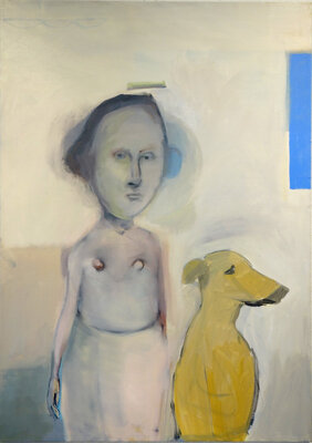 Une femme avec un chien | © Galerie Dr. Markus Döbele
