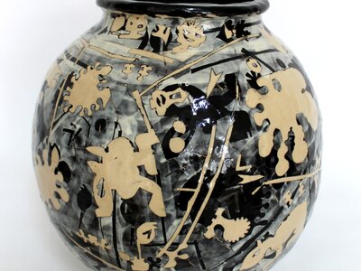 Großer Topf (Schwarz – weiß) | © Galerie Dr. Markus Döbele