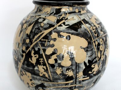 Großer Topf (Schwarz – weiß) | © Galerie Dr. Markus Döbele