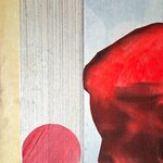 Ohne Titel (roter Kopf und Punkt) | © Galerie Dr. Markus Döbele