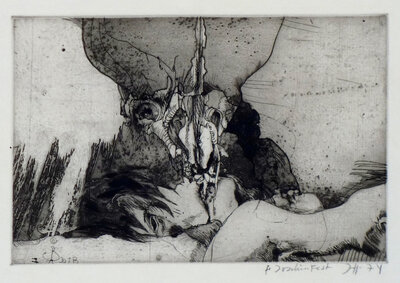 Blatt aus der Serie "Alp Variationen zu Heinrich Füssli" | © Galerie Dr. Markus Döbele